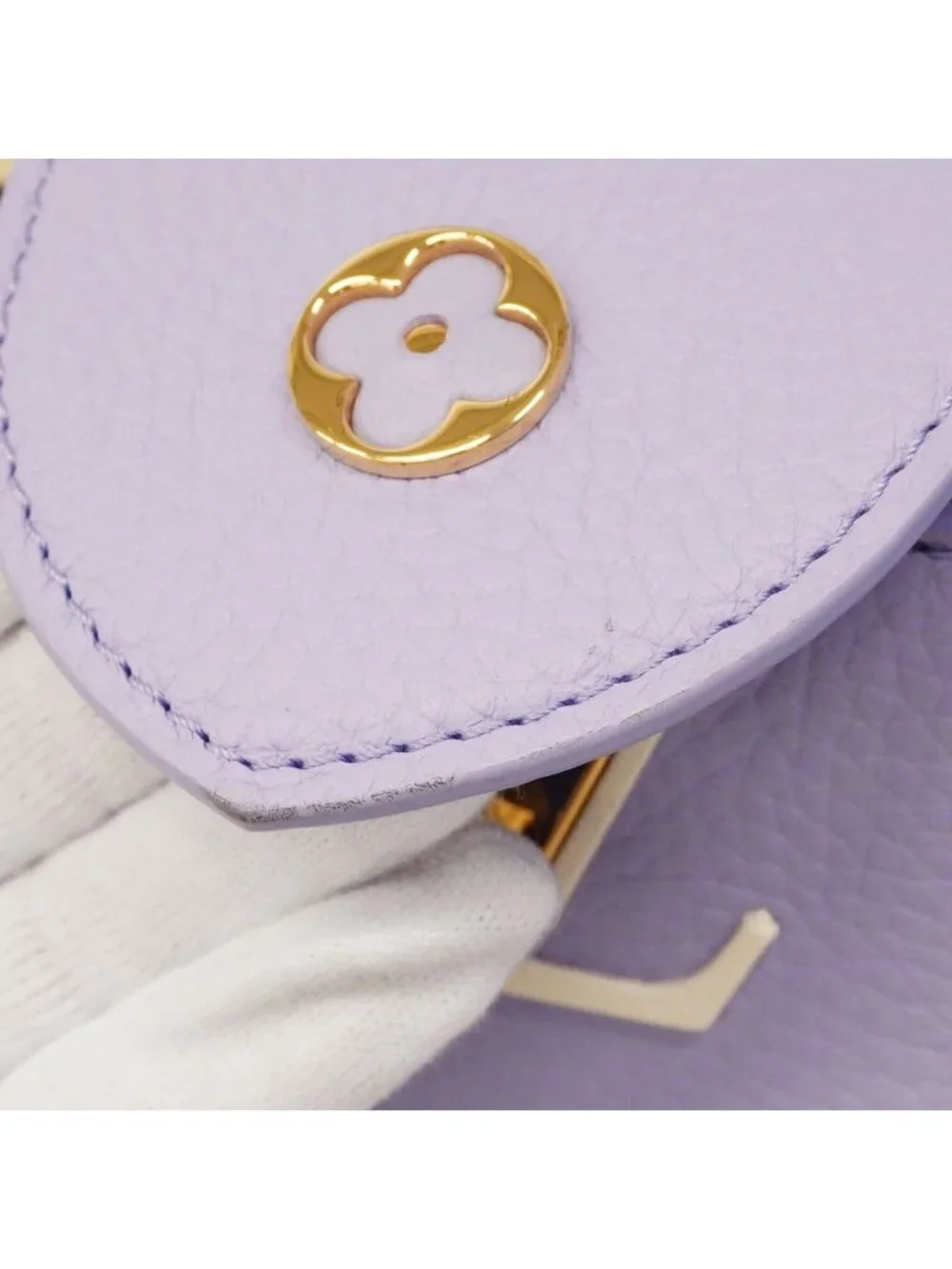 Louis Vuitton Handbag Taurillon Capucines BB Purple 2-Way